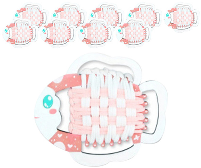 오렌지e몰 양말목공예 여름바다동물 위빙받침대 만들기세트 흰동가리, 혼합색상, 10세트