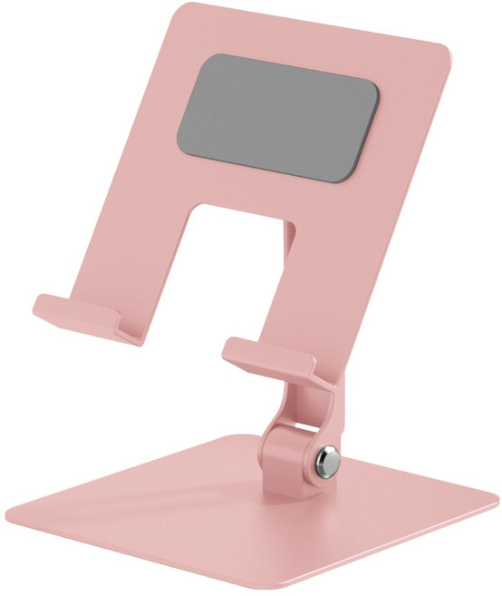 지에스비케이스 갤럭시탭 아이패드 태블릿 스탠드 휴대용 거치대, 베이비 핑크, 1개