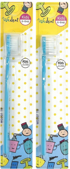 위덴 6~8세용 일반모 유아 칫솔, 2개입, 1개