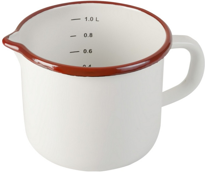 ibili 琺瑯量杯, 1L, 1個, 白色