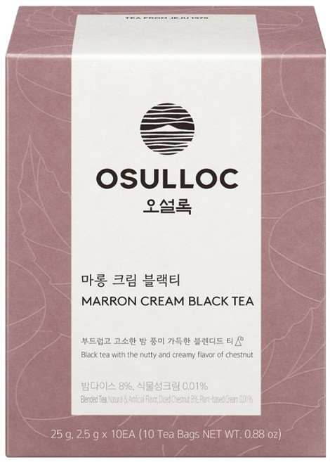 OSULLOC 栗子奶油紅茶三角茶包, 2.5g, 1個, 10入