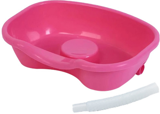 디어모모 노인 환자용 임산부 머리감기 샴푸 대야 세발기, 핑크, 1개