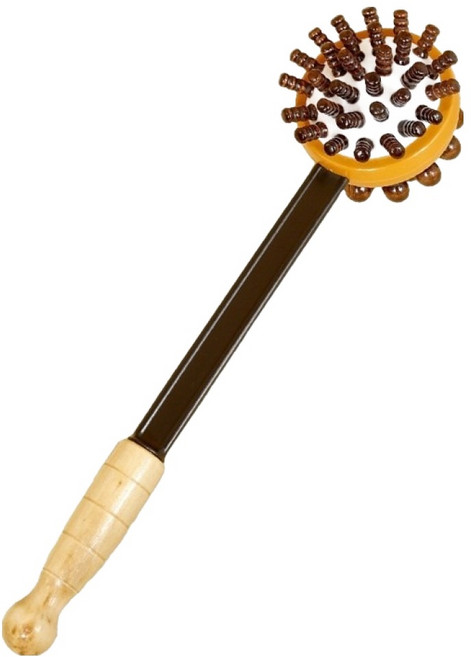 마사지해머 목어깨 경락 안마기, 나무색, 1개