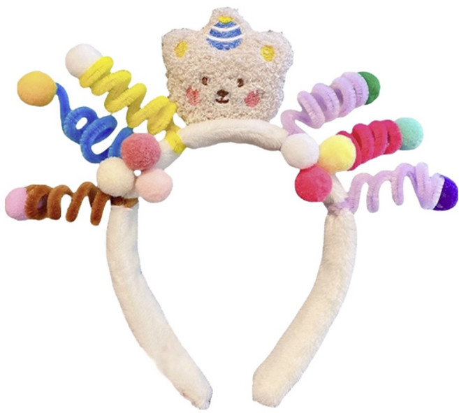 미미파티 동물 생일 인싸 놀이공원 체육대회 머리띠, 파티곰돌, 1개