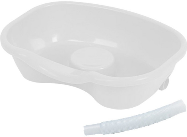 디어모모 노인 환자용 임산부 머리감기 샴푸 대야 세발기, 화이트, 1개