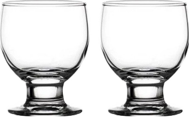 아메리칸로드 숏핸들 심플 유리컵 175ml HR1973, 투명, 2개