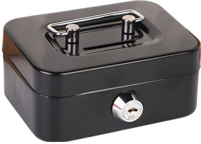 윰스 미니 비밀 금고박스 저금통, 블랙, 1개