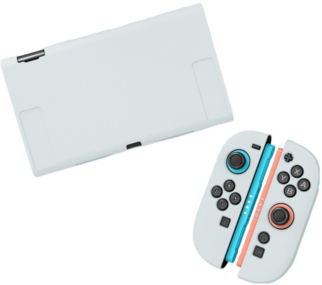 HOHOO Ske 任天堂 Switch 2 TPU 主機 Joy-Con 全包覆保護殼, 1個, 單一商品, 白色