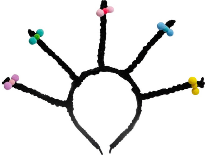 미미파티 동물 생일 인싸 놀이공원 체육대회 머리띠, 레게방울, 1개