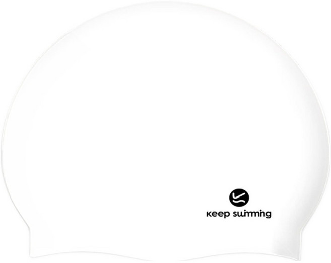 킵스위밍 아동용 로고 수모, 화이트, 1개
