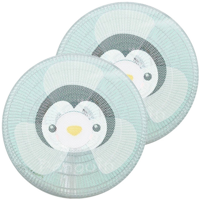 루미온 유아용 보호 선풍기 안전망 50cm, 펭귄, 2개