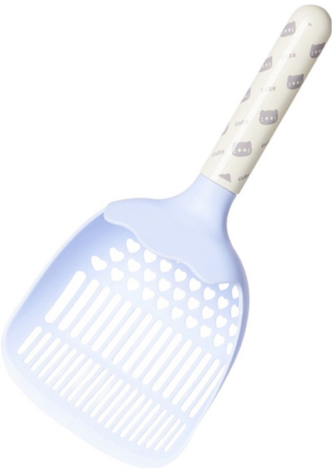 둥둥펫 고양이 빠른 화장실 청소 촘촘 하트스쿱 모래삽, 블루, 1개