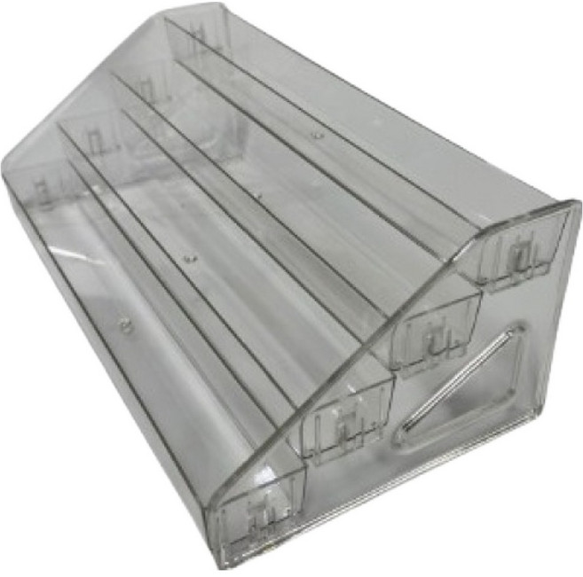 코인 메달 거치대 뱃지 진열대 동전 보관함 4단 31 x 17 x 11 cm, 투명, 1개