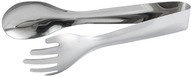YOL 스테인레스 포크 스푼 집게, 실버, 1개