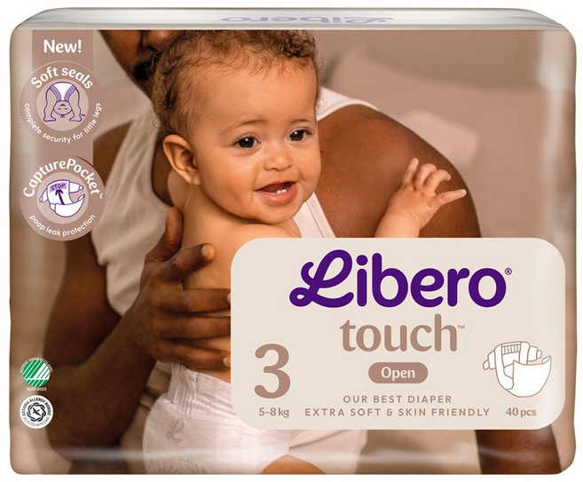 리베로 터치 밴드형 기저귀 남녀공용, 3단계, 40매