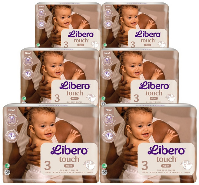 리베로 터치 밴드형 기저귀 남녀공용, 3단계, 240매