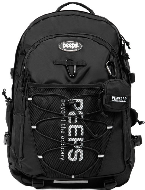 핍스 남녀공용 드리프트라인 백팩 + 미니 파우치 세트