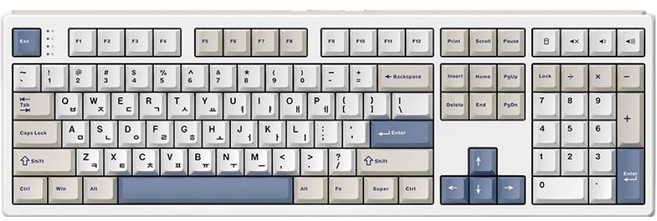 아콘 유무선 8K 게이밍 키보드, 블루오션, Archon F1 PRO MAX, 문라이트축