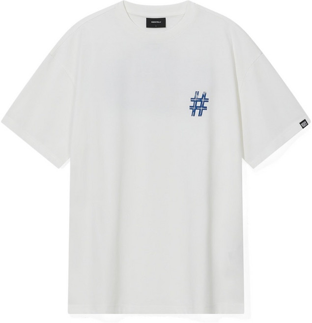 빈트릴 남녀공용 BNY 스텐실 페인팅 티셔츠 BA252TS056