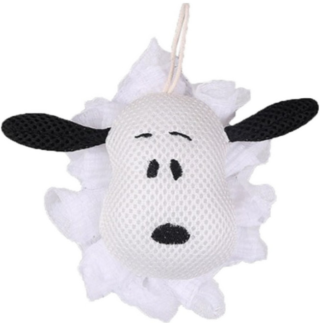 마켓플랜 소프트 퍼피 거품 샤워볼, 화이트, 1개입, 1개