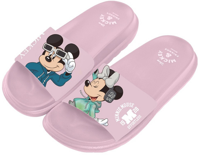 Disney 迪士尼 不對稱印刷造型防水拖鞋 米妮