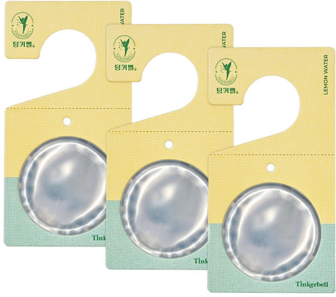 팅커벨 빅 향기캡슐 실내용 방향제 본품, 10ml, 3개, 레몬워터