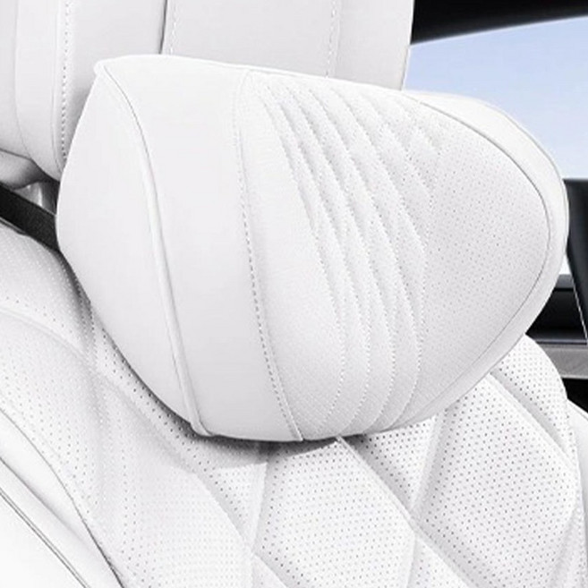 크로니클 토뷸라 프리미엄 차량용 목쿠션, 화이트, 1개