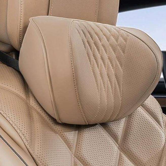크로니클 토뷸라 프리미엄 차량용 목쿠션, 브론즈 브라운, 1개