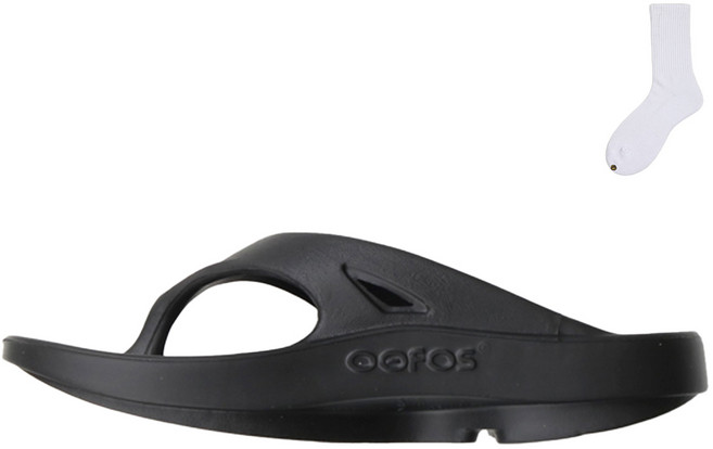 우포스 OORIGINAL 쪼리 슬리퍼 1000-BLK + 웰던 양말 세트