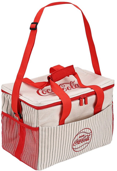 코카콜라 릴팡 빈티지 패브릭 박스형 쿨러백 16L, 혼합색상, 1개