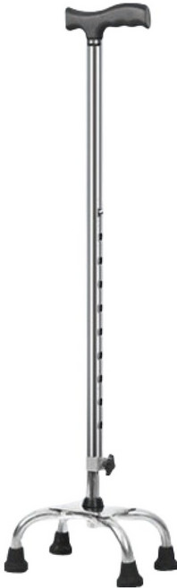 허니바디 초경량 부모님 어르신 가벼운 높이조절 지팡이 4발굽, 1개