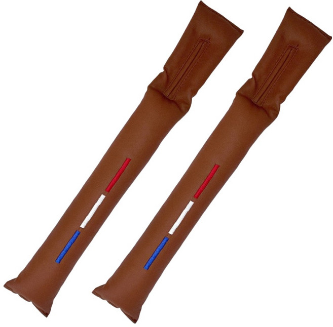 SOTT 자동차 시트 틈새쿠션, 2개, 브라운 + 레드블루