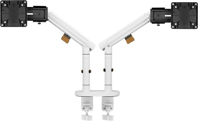 카멜마운트 디자인 슬림형 듀얼슬라이드 모니터암 GDA2DS, 화이트, 1개