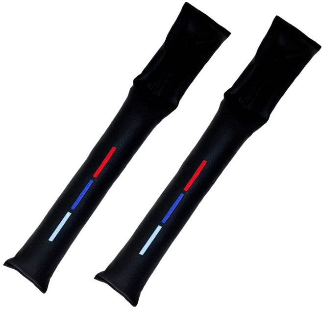 SOTT 자동차 시트 틈새쿠션, 2개, 블랙 + 레드스카이