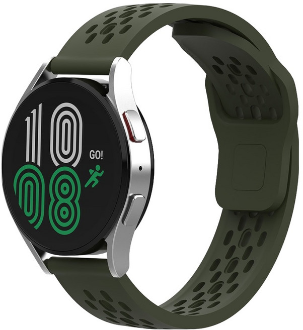 SKY 팔레트 실리콘 펀칭 스포츠 밴드 스트랩, 올리브그린, 1개