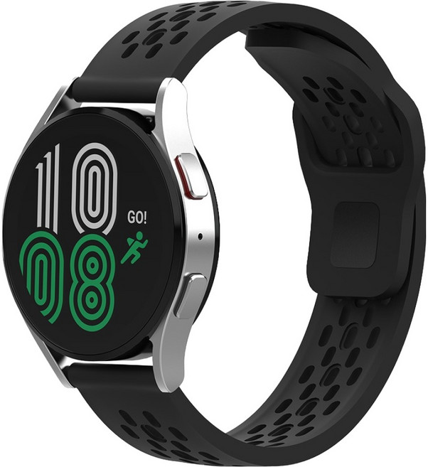 SKY 팔레트 실리콘 펀칭 스포츠 밴드 스트랩, 블랙, 1개