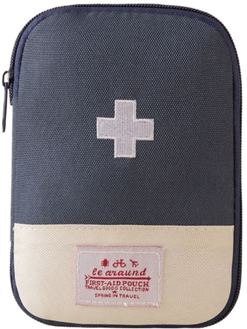 리빙포켓 휴대용 구급약 파우치 네이비 스몰 A, 1개