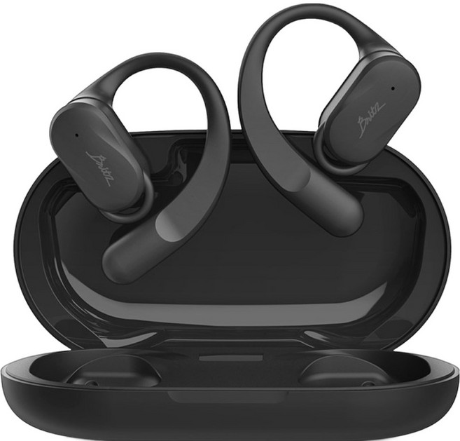 브리츠 슬림핏 오픈형 V5.4 블루투스 이어폰 BZ-HJ10 블랙 16시간 방수가능