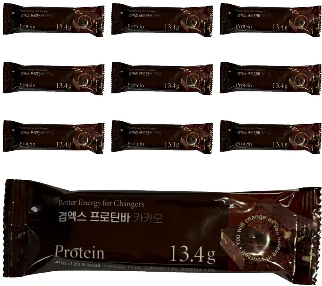겸엑스 제로베이커리 프로틴바 카카오, 45g, 10개 - 쿠팡