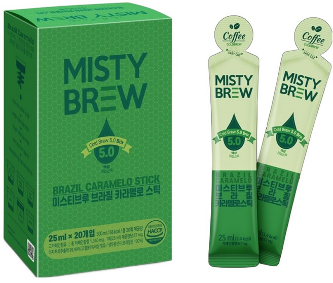 미스티브루 브라질 카라멜로 스틱 커피, 1개, 20개입, 25ml