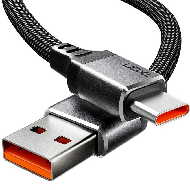 티엑스온 USB A to C 고속 충전 케이블, 1개, 혼합색상, 0.7m