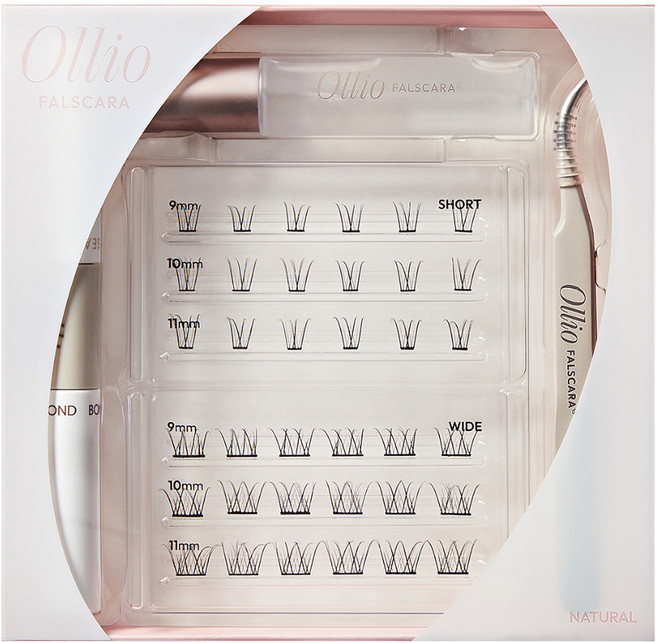 Ollio 펄스카라 속눈썹 올인원 키트 내추럴, 1개, 블랙 / 무향