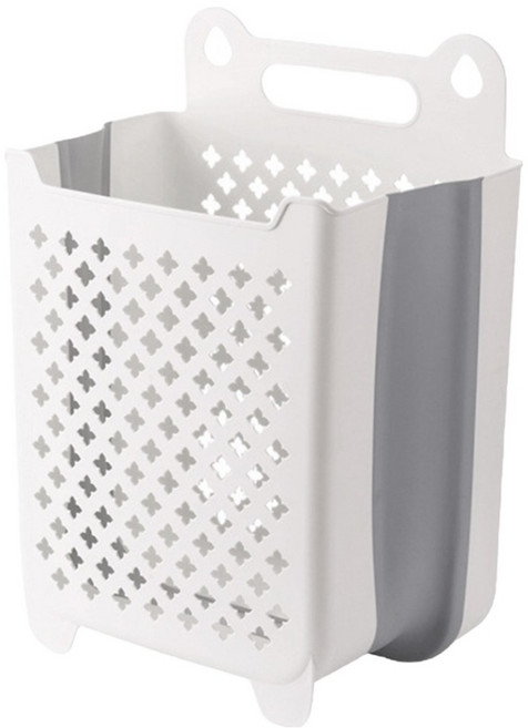 라라공방 무타공 벽부착 접이식 빨래바구니, 혼합색상