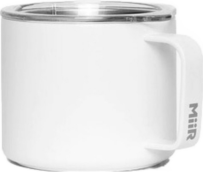 MiiR 캠프컵 236ml + 슬라이드 뚜껑, 화이트, 1개