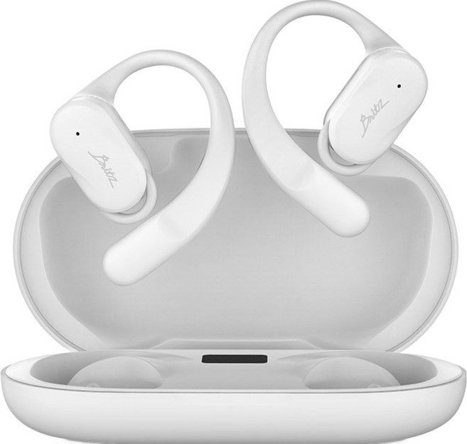 브리츠 슬림핏 오픈형 V5.4 블루투스 이어폰, BZ-HJ10, 화이트