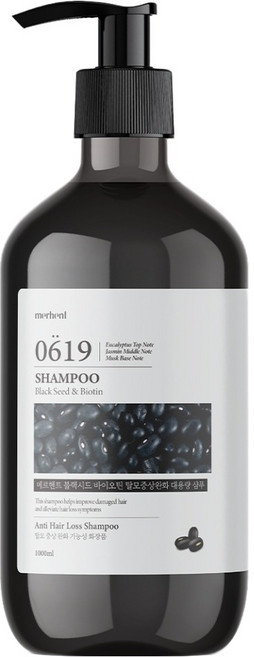메르헨트 블랙시드 바이오틴 탈모증상완화 대용량 샴푸, 1개, 1L