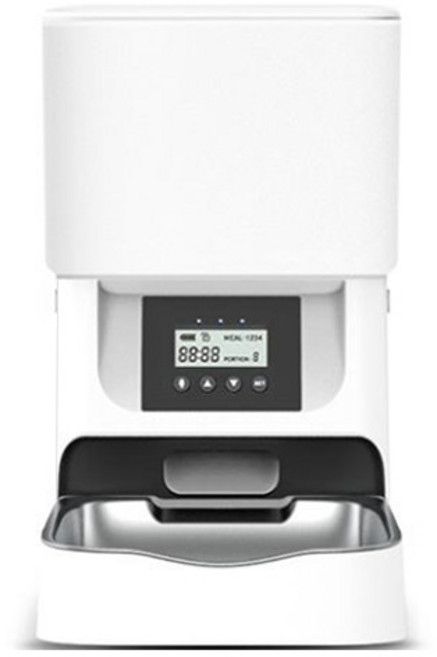 디클펫 반려동물 자동급식기 AT-310, 4L, 화이트 + 불투명, 1개