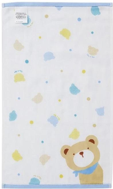 奇哥 超柔紗毛巾/寶寶毛巾/澡巾 48 x 28cm, 藍色, 1條