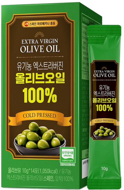 더존건강 유기농 엑스트라버진 냉압착 올리브오일 스틱, 140g, 1개