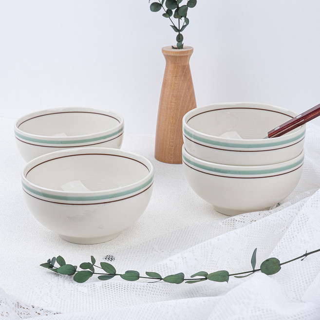 카네수즈 데일리 보울 국그릇, 민트, 4개